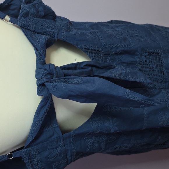 Wild Fable Blue Open‎ Back Lined Summer Dress - Picture 5 of 7